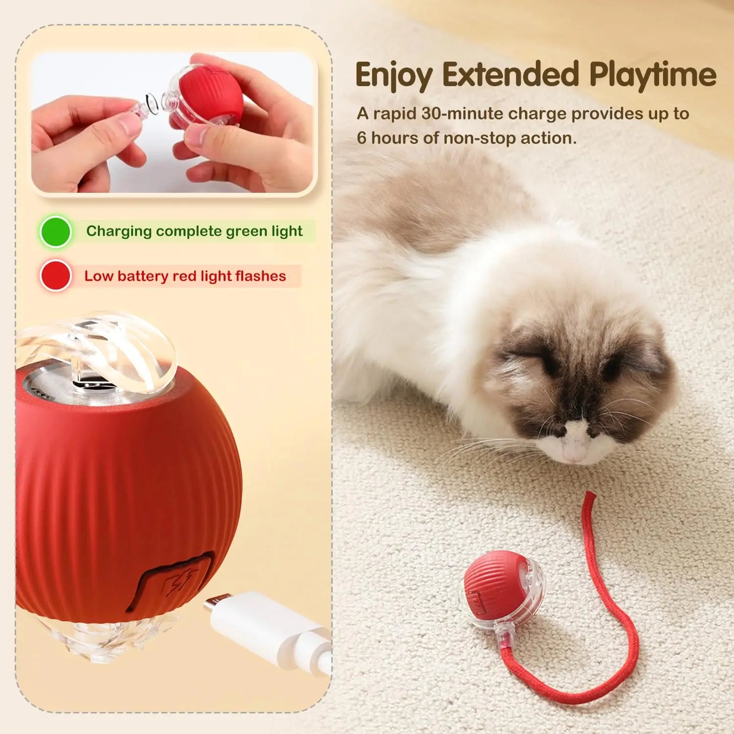 Smart Rolling Cat Toy Your Kitty Active & Happy!
